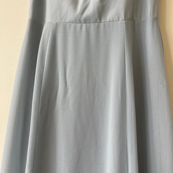 Show Me Your Mumu Lauren Tie Maxi Dress Steel Blue Chiffon Size Small NWT - Picture 4 of 12